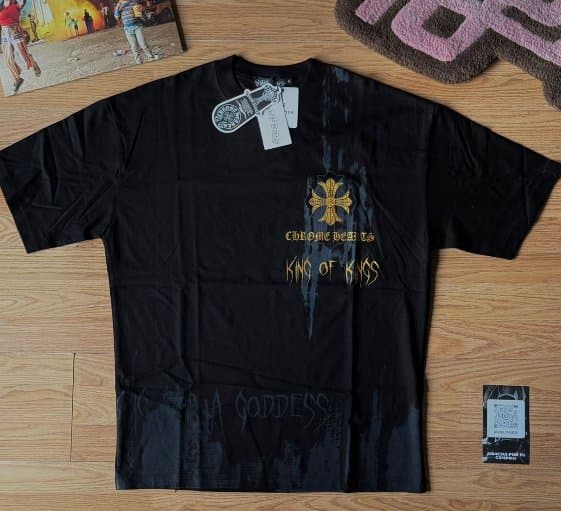 REMERA NEGRA CH CRUCES BRILLOS de Chrome Hearts